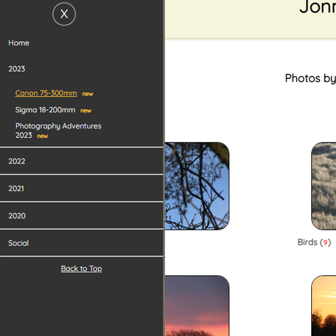 Converting my Photography Site to PHP #6