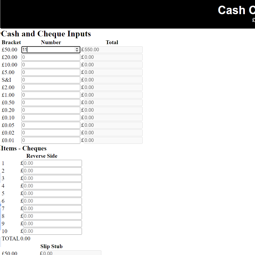 Creating a Cash Counter #1