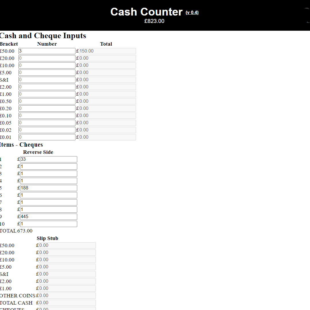 Creating a Cash Counter #2